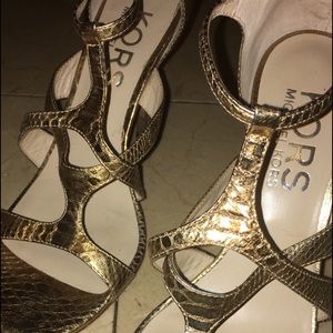 Michael Kors gold heels. Size 8 1/2