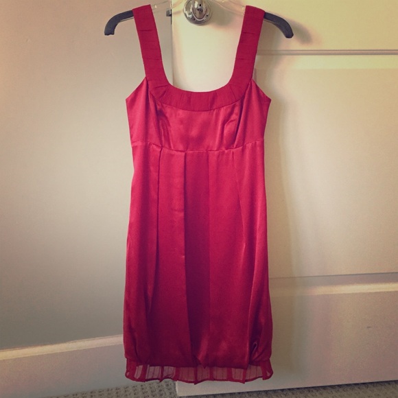 Like new Armani Exchange red satin bubble dress