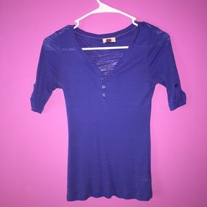 Blue zebra printed top