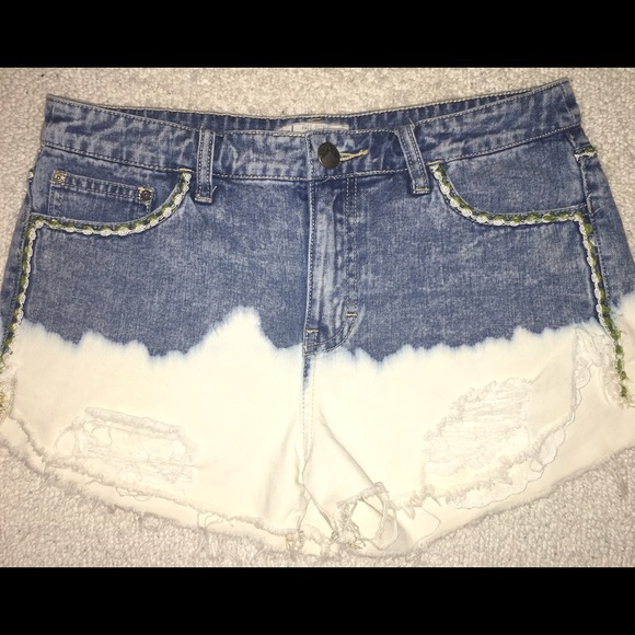Denim cutoff shorts