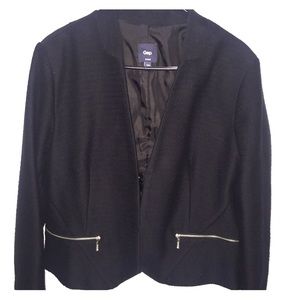 Gap blazer with zipper trim