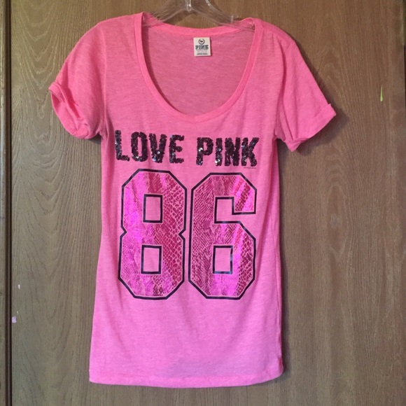 Pink scoop neck