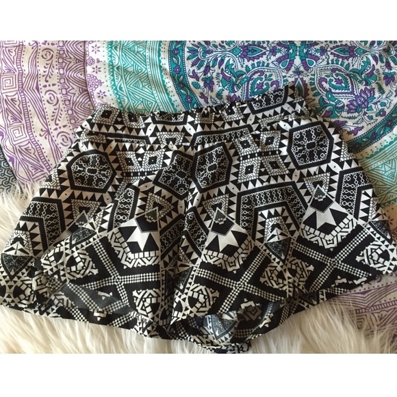 Aztec Print Shorts