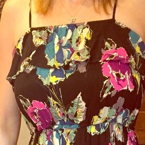 Rayon, floral hi-low dress