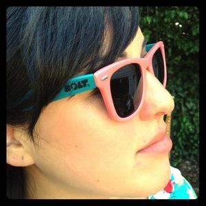 pink and teal lightening bolt eyewear sunglasses pink and teal lightening bolt eyewear sunglasses
