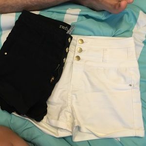 2 pairs of high waisted shorts