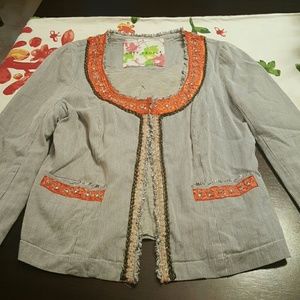 Free People Embroidered Blazer