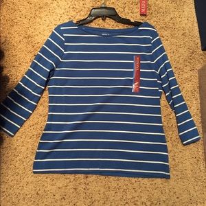 Boat neck 3 quarter length tshirt - brand new