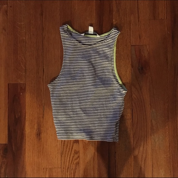 American Eagle Striped Crop Top XS