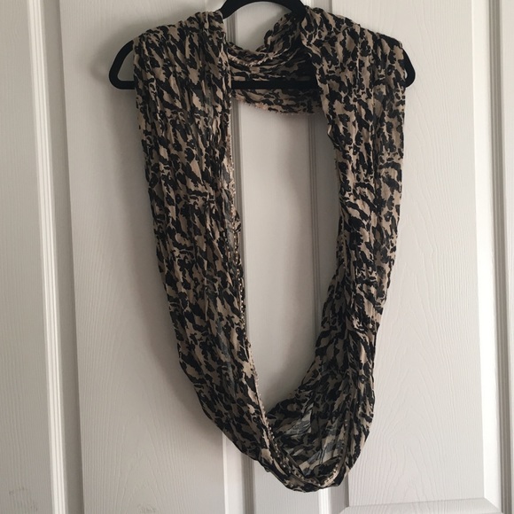 BP circle scarf with leopard print. Never worn