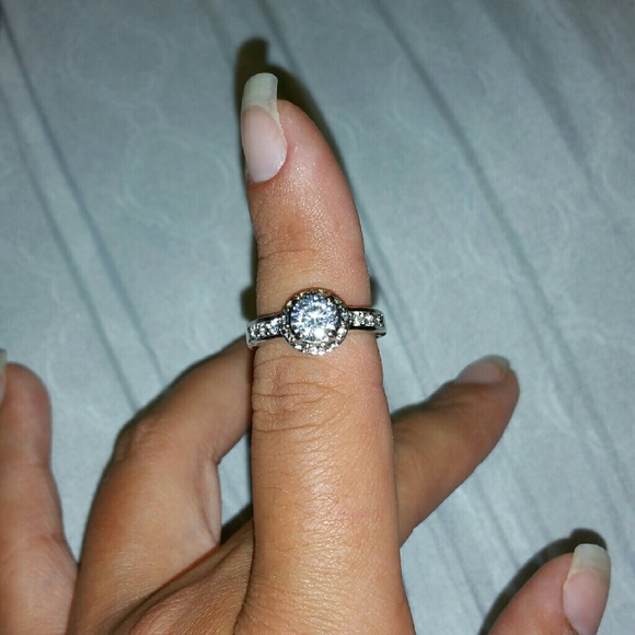CZ silver ring - size 6