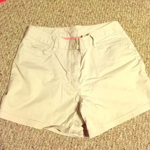 Tan/cream shorts size 12