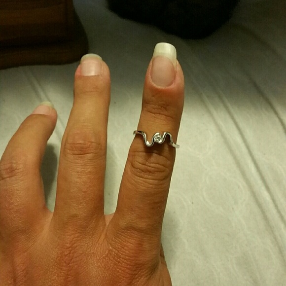 CZ silver ring - size 6