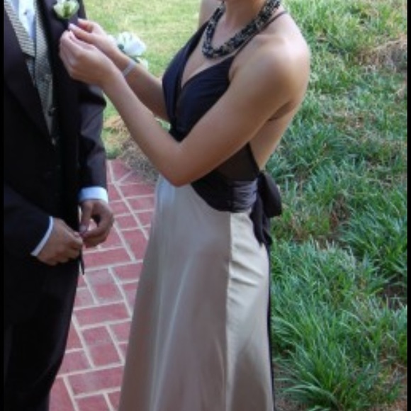 Black and Gold prom dress