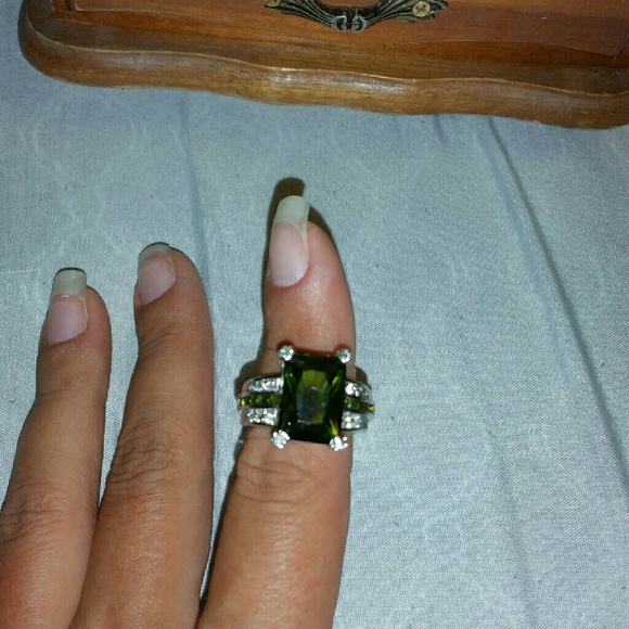 CZ silver ring - size 7