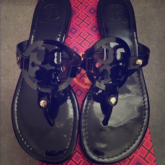 Black Tory Burch Miller Sandals