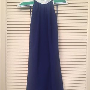 Cobalt blue open back dress
