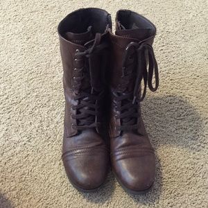 Brown Combat Boots