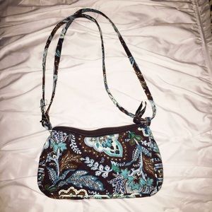 Blue and brown satchel/shoulder bag
