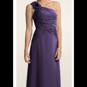 Floral One Shoulder Chiffon Dress