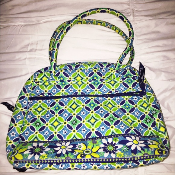 Green and blue Vera Bradley shoulder/travel bag