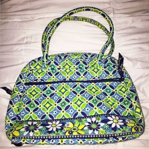Green and blue Vera Bradley shoulder/travel bag