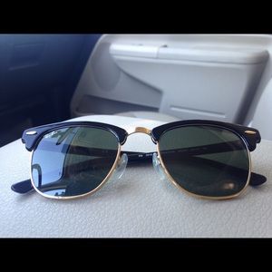 Black Ray-Ban Clubmasters with original case