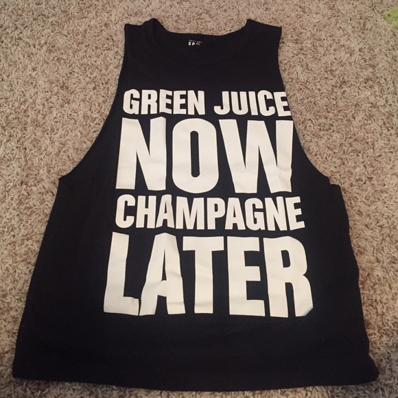 Juicy couture sport green juice champagne tank