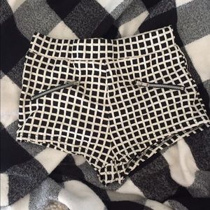 Sparkle and fade checkered shorts