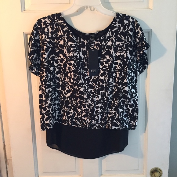 F & F black and white top