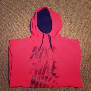 Nike hot pink thermal pullover sweater size L