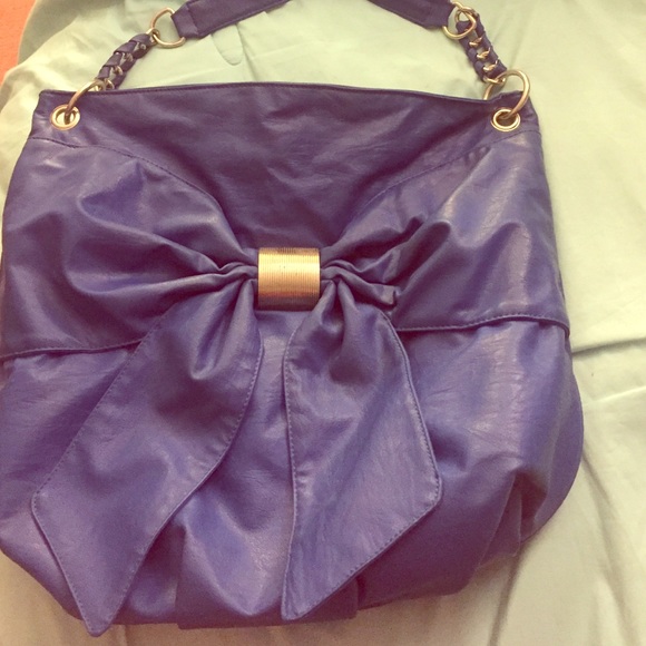 Blue bow purse - Picture 1 of 3