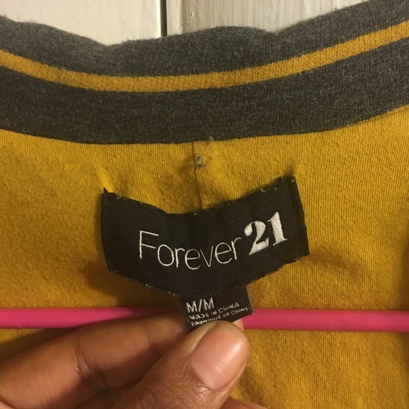 Mustard and gray striped blazer - Picture 3 of 4