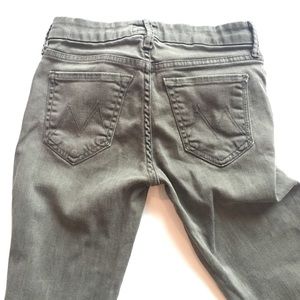 Mother skinny jeans, dark green