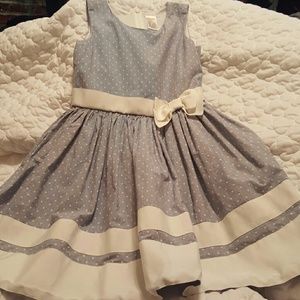 Gymboree Light Blue & White Polka Dot Dress