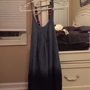Grey ombré with distress color straps cover up