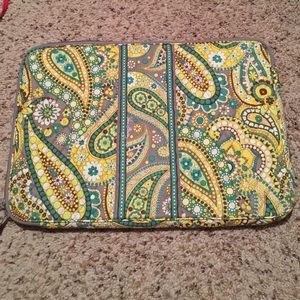 Yellow and blue paisley Vera Bradley laptop case