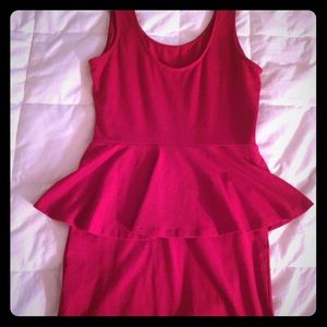 Red peplum bodycon dress! Gorgeous