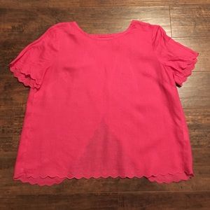 J.Crew Scalloped Embroidered Linen Shirt