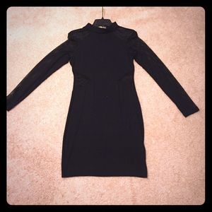 Black midi dress