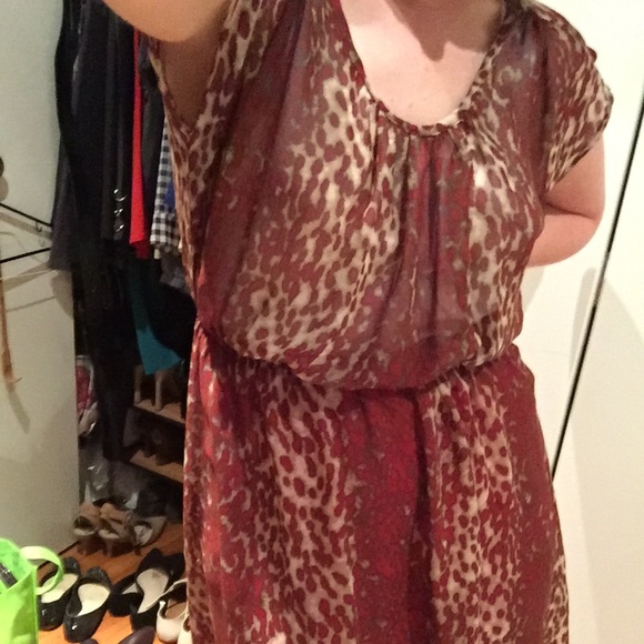 Animal print mini dress