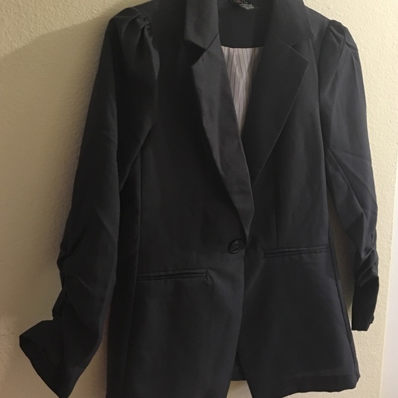 Gray blazer with 3/4 sleeve - Picture 4 of 4