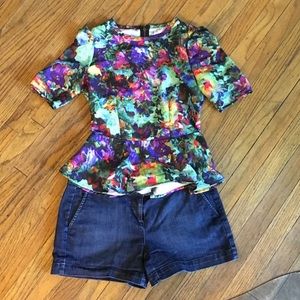 Petticoat Alley Peplum Top.  SIZE SMALL