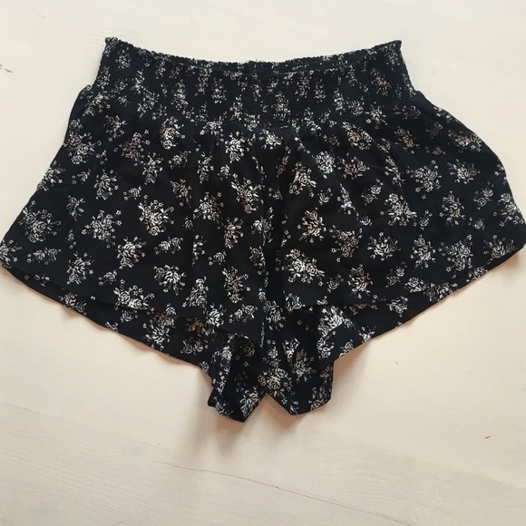 Planet Blue Black Print Halter Top and Shorts