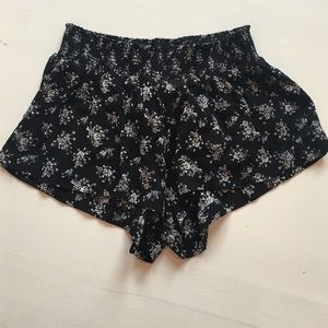 Planet Blue Black Print Halter Top and Shorts