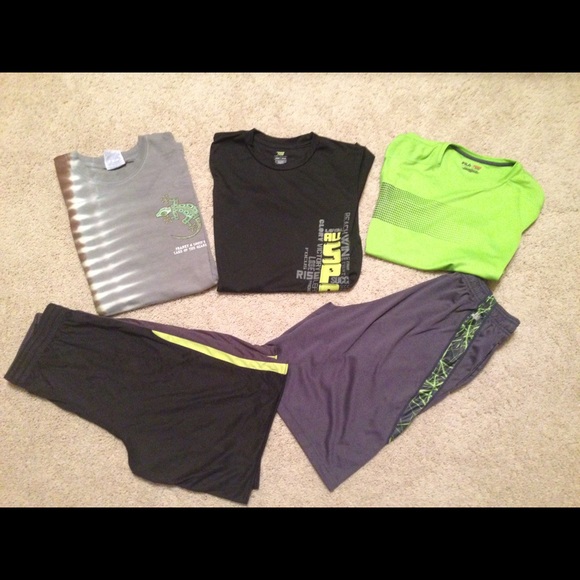 Lot of boys shirts and shorts.  Size 14-16 large.