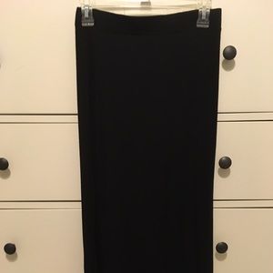 Black fitted maxi skirt