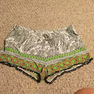Paisley/tribal decal shorts size XL