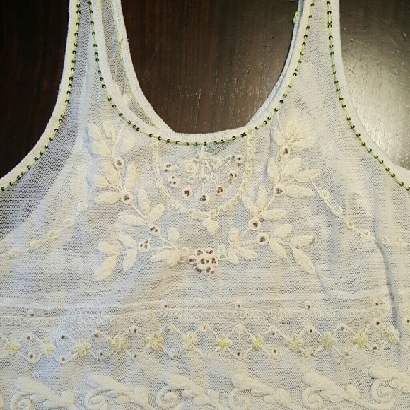 Free People Embroidered Tank