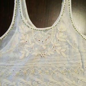 Free People Embroidered Tank